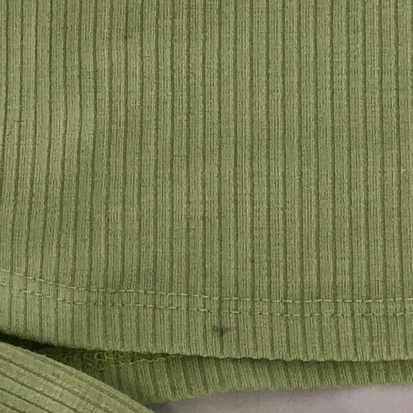 Garage Lime Green 1 Shoulder Tie Waist Ribbed Crop Top size XS - Picture 6 of 16
